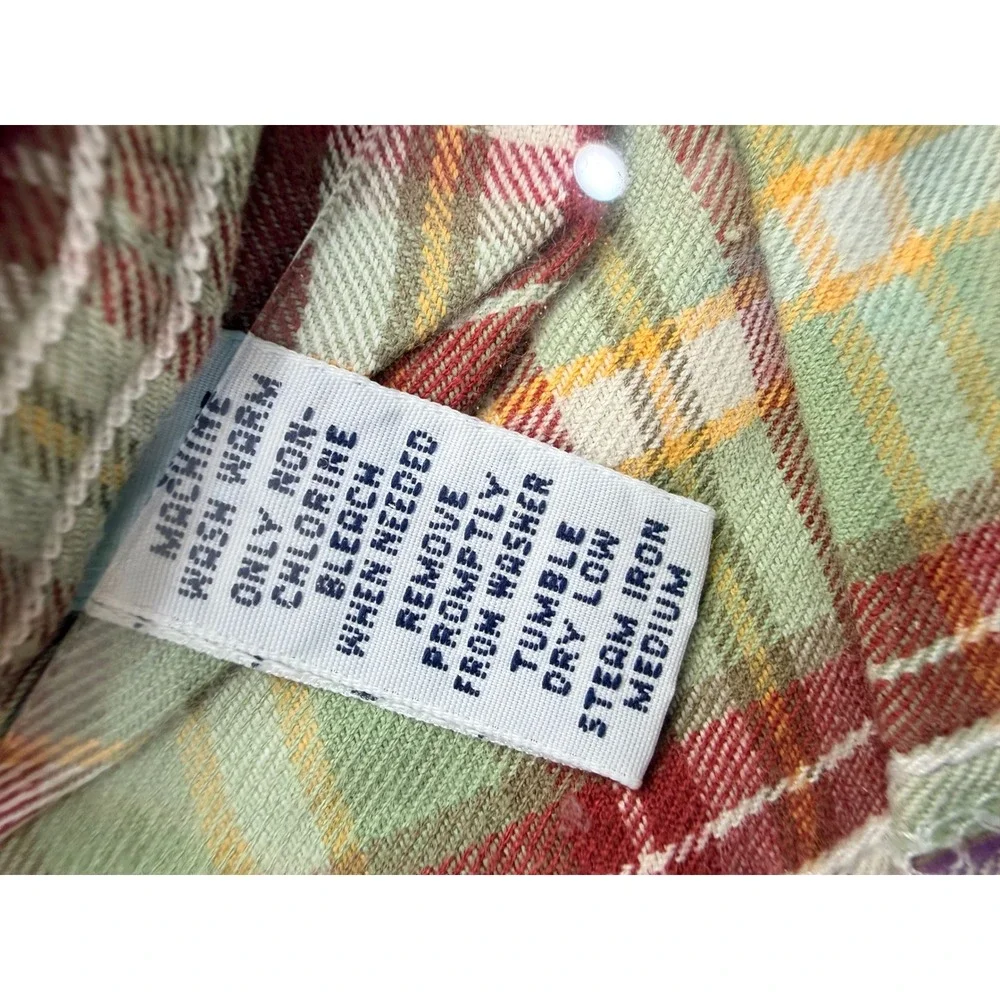 Polo Ralph Lauren Patchwork Madras Plaid Shirt Men XL Long Sleeve Multicolor
